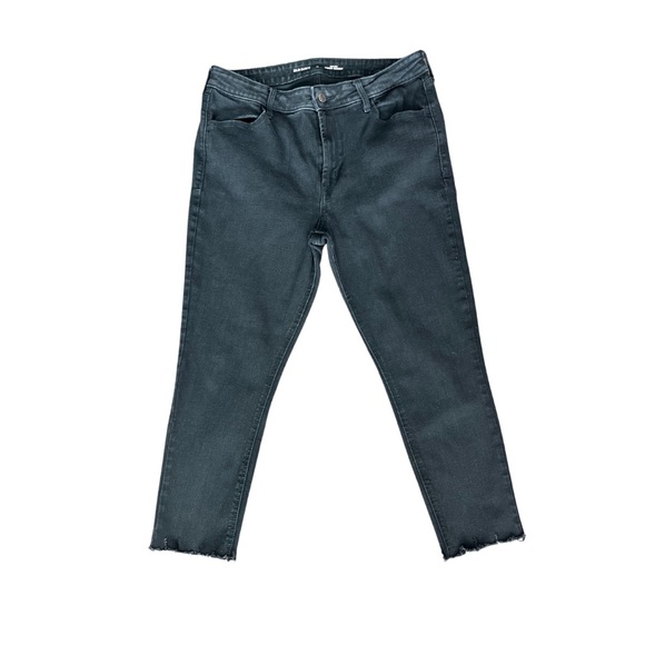 OLD NAVY || HIGH-RISE SUPER SKINNY JEANS || BLACK DENIM || SIZE 12 - Picture 1 of 9